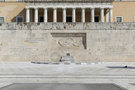 地中海阁楼希腊雅典的议会大楼雅典制服图片