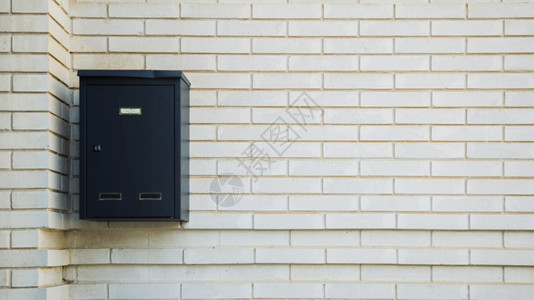 带有邮箱的砖墙高分辨率光板砖墙配有邮箱的高品质照片沟通优的邮政图片