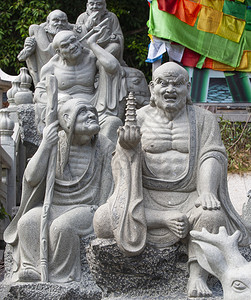 赞助人宗教的法寺庙花园雕塑品图片