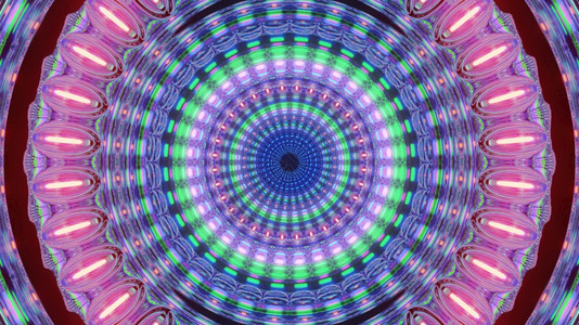 现实隧道运动粉色的未来振多光穿透4k赫德3d插图背景四千几何辐射多彩光路图片