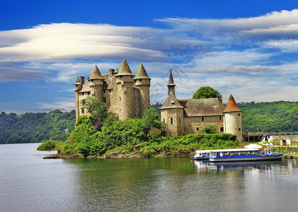 胰岛多尔涅省自然法国中世纪城堡拉诺布尔半岛上三世纪城堡的瓦勒图片