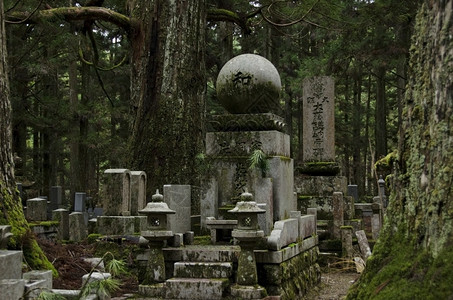 寺庙碑日本世界遗产和歌山高野的奥之院图片