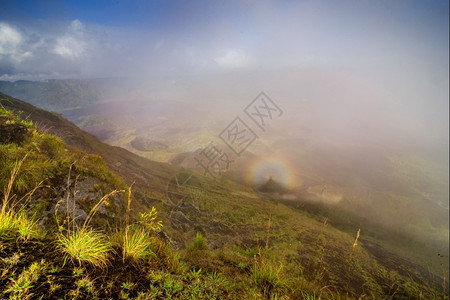 亚洲爪哇地平线印度尼西亚巴图尔火山顶端的美丽景色图片