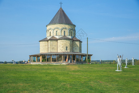 建造欧洲2019年月日拉脱维亚布鲁克纳市教堂和绿区公园神奇图片