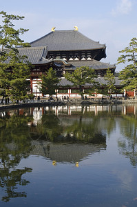 独特伟大的巨日本奈拉Todaiji佛教寺庙堂日经大佛背景图片