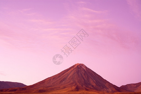 地区日落时的利坎卡布火山圣佩德罗阿塔卡马智利沙漠南美洲国黄昏图片