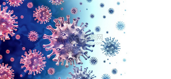 以感染恢复为生物学象征表明在流感或冠状疫苗和3D说明的疫苗接种导致爆发期间传染细胞不断减少并以此作为3D说明疾病瓜拉纳皮流行图片