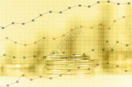 财富支付经济趋势背景用于商业思想和所有艺术作品设计接近浅深度实地双图表和硬币的行数用于金融和企业概念双重曝光财务和商业概念数字和图片