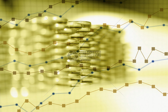 全部成功价格经济趋势背景用于商业思想和所有艺术作品设计接近浅深度实地双图表和硬币的行数用于金融和企业概念双重曝光财务和商业概念数图片