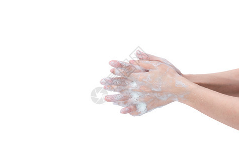 妇女用肥皂泡沫和水洗手清洁个人卫生以防止冠状或流感行洗手过程以杀死细菌清洗脏手程序男人病菌图片