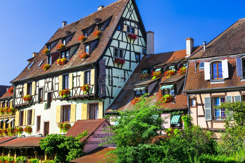 观光村庄地标法国于2016年9月在法国阿尔萨斯的热门旅游景点科尔马镇ColmarTown前往Alsace最美丽和多彩的城市图片
