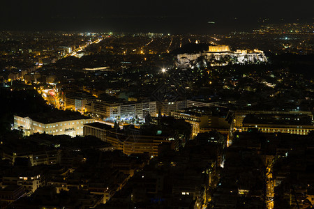 希腊语和雅典市的之夜希腊古典老的图片