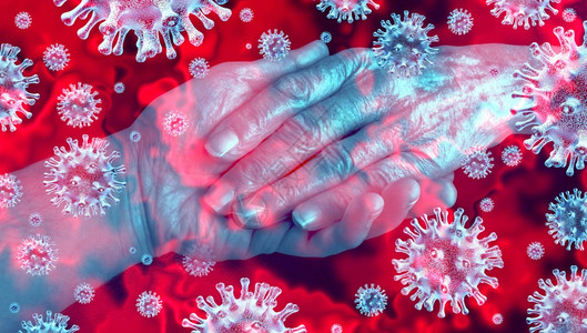 传染超级细菌和老年人或科罗纳以及老年人和护理家庭病患流感的风险作为老年公民的流感菌株病例作为老年人3D致变因素的医学健康风险概念图片