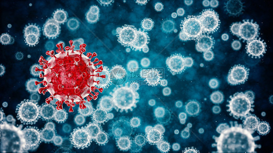 学发烧超级细菌Corona危险和公共卫生风疾病流感爆发或冠状流感作为危险的菌株例如3D型危险细胞的大流行病医疗概念如3D型危险细图片