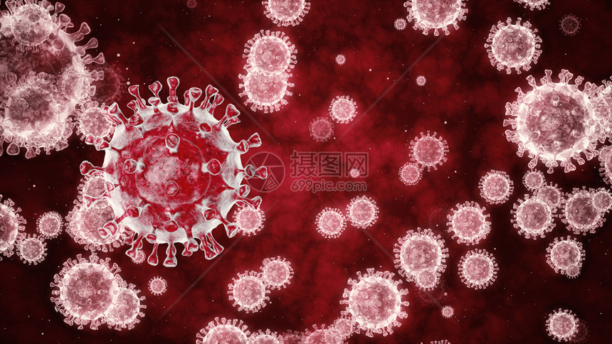 致病的案子细菌Corona危险和公共卫生风疾病流感爆发或冠状流感作为危险的菌株例如3D型危险细胞的大流行病医疗概念如3D型危险细图片