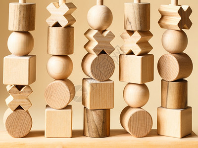 用于教育形状精细运动技巧手眼协调数学技能的建筑木板教学资源教育用具设备几何的感官孩子背景图片