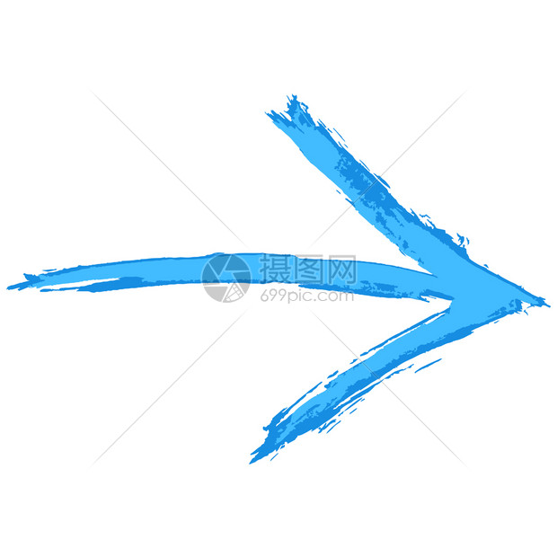 蓝色的质地使用在设计中的所有蓝箭标用手工制作技术快速和易变颜色形状矢量图解绘制的油漆刷树墨粉绘画草图制的蓝箭标一个图形元素inf图片