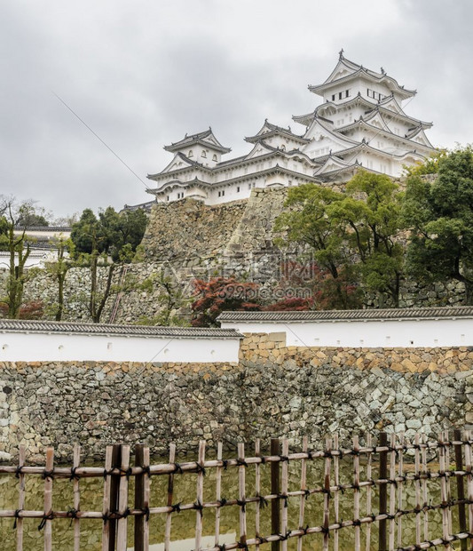 树花园日本兵库县喜木二城堡白埃格里特或白海隆主机这是教科文组织的一个世界遗产场址地点图片