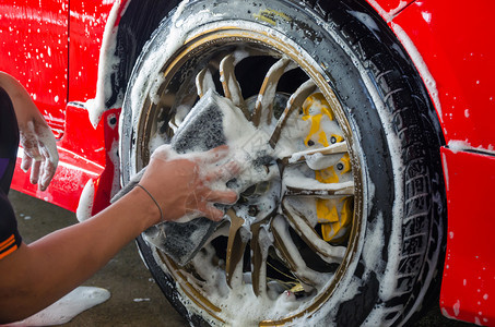 汽车洗泡沫轮奢华玻璃图片