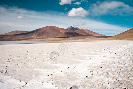 北海平面超过40米的安第斯高地海拔超过40公尺海岸有盐壳图亚杰托河环礁湖和盐LosFlamencos保护区阿塔卡马沙漠智利安托法图片