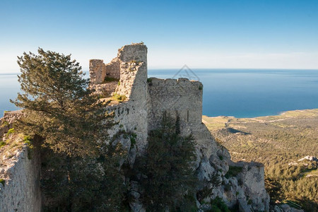 拜占庭布法文托201年4月5日塞浦路斯康塔拉Kantara城堡照片Kantara是塞浦路斯Ammochostos区三座Penta图片