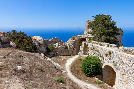 曾是Kantara塞浦路斯2018年6月9日Kantara城堡是塞浦路斯Ammochostos区三座Pentadaktytylo图片
