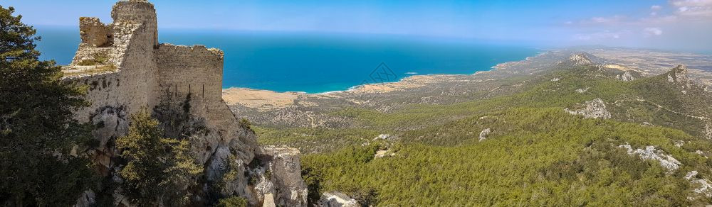 时期命令景观Kantara塞浦路斯2018年6月9日是Kantara城堡的全景Kantara城堡是塞浦路斯Ammochostos图片