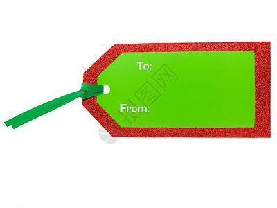 礼品标签红色绿色白色礼物背景图片