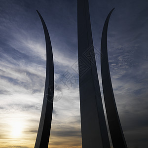 空军纪念纪念碑照片工程军事纪念碑不锈钢日落纪念馆建筑学正方形尖塔图片