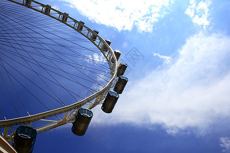新加坡飞轮街道世界纪录天空传单车轮蓝色图片
