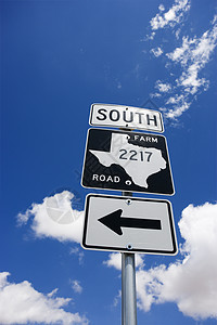南得克萨斯州农场路标图片