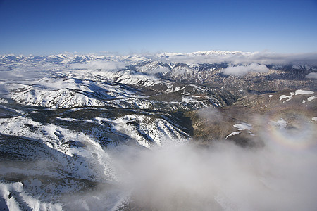 加利福尼亚山脉水平视图风景天线自然界多云地形天气鸟瞰图季节图片