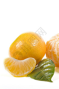 普通中达林肉质枝条叶子晴天白色果汁水果橙子绿色维生素图片