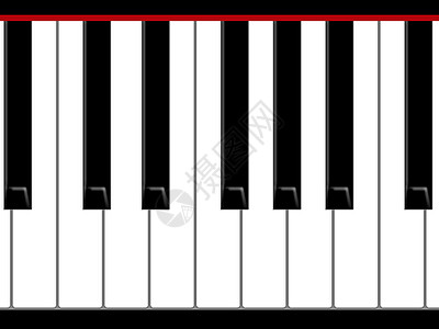 钢琴键黑色白色插图音乐游戏红色键盘背景图片