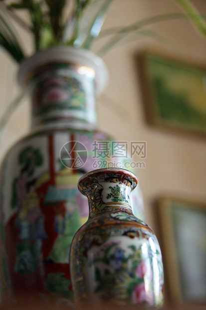 中国花瓶陶瓷工艺制品日光框架陶器房间图片