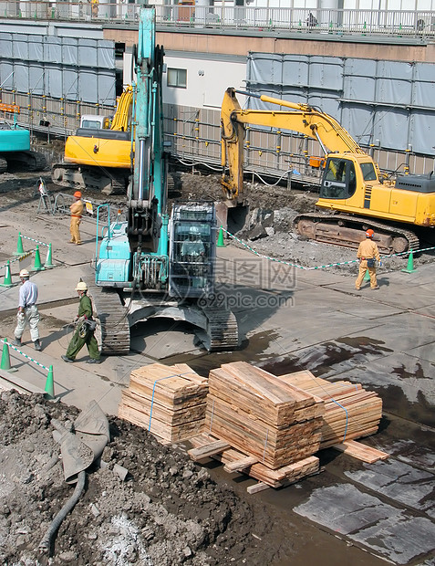 建筑工地毛虫挖掘机工人建设者材料施工活动公司木头机器图片