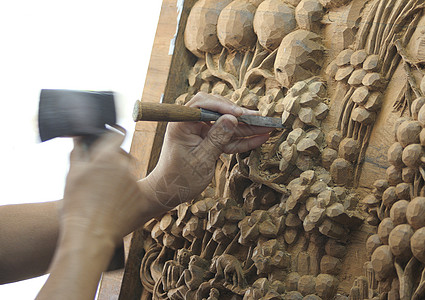 木雕工作雕刻传统宽慰构造划痕木材情调工具木制品图片
