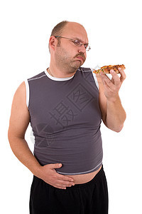 吃太多东西了腹部营养体重眼镜成人医疗啤酒肚山羊男性秃头图片