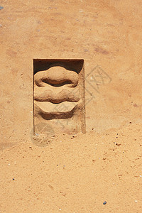 沙石雕像产品展览艺术背景图片