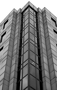 现代伦敦建筑公司商业玻璃建筑学办公楼黑与白背景图片