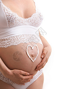 怀孕新娘母性手臂大肚腩女士内衣母亲婴儿衣服腹部图片
