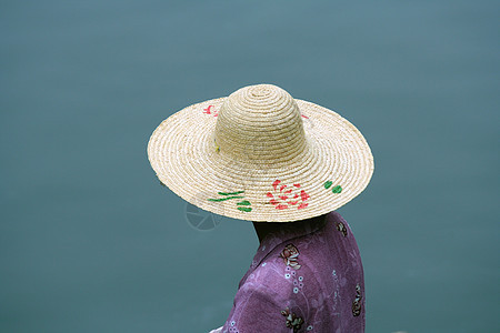 中国妇女中国人生活女性衣服国家帽子传统乡村女士配饰多样性背景图片