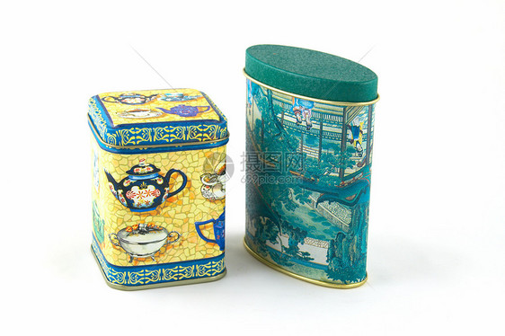 茶叶盒包装厨房黄铜礼物矩形罐装咖啡图片
