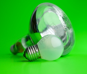 电灯泡金属灯丝螺纹灰色地球活力绿色创新力量灯光背景图片
