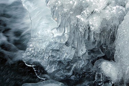 冰层形成冰柱季节宏观冷藏寒冷冷冻清凉雪花水晶天气图片