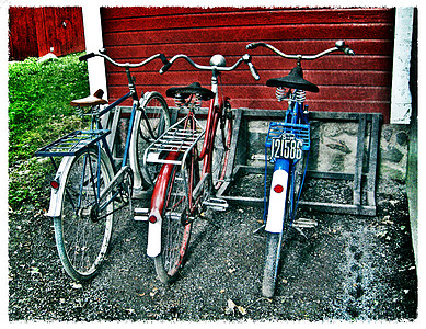 上世纪的自行车背景图片