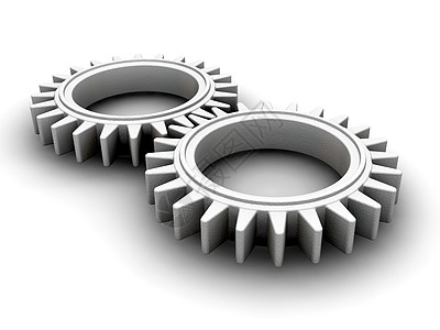 齿轮概念白色车轮轮子插图合金机械机器工业背景图片