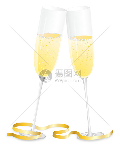 香槟杯透明度结婚周年纪念日饮料场合派对庆典气泡丝带图片