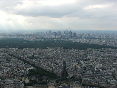 埃菲尔铁塔的巴黎全景背景图片