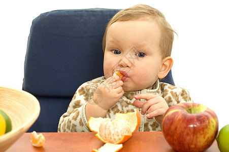 宝宝吃水果孩子橙子免疫女孩食物柠檬图片